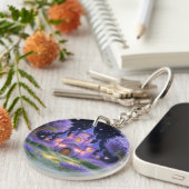 Sprookjeskasteel van het verborgen lavendelbos sleutelhanger (Voorkant Rechts)