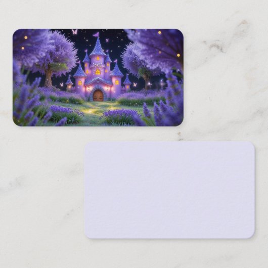 Sprookjeskasteel van het verborgen Lavender Grove Visitekaartje (Voorkant / Achterkant)