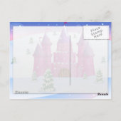 Sprookjeskasteel Winterse Sneeuw Briefkaart (Achterkant)