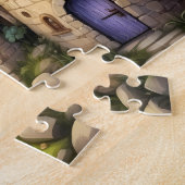 Sprookjeskasteeldorp met Bruggen Legpuzzel (Zijkant)