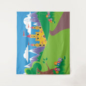 Sprookjeskasteelevenement of theaterachtergrond wandkleed (Voorkant)