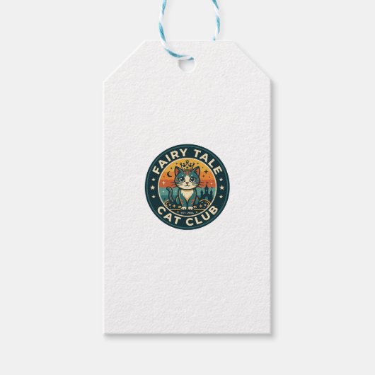 Sprookjeskat Cute Kitty-ontwerp - Sprookjeskat Cadeaulabel (Voorkant)