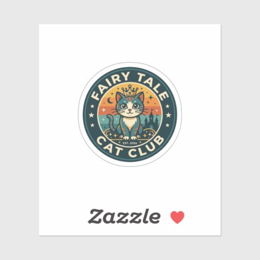 Sprookjeskat Cute Kitty-ontwerp - Sprookjeskat Sticker (Vel)