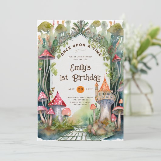 SPROOKJESKERN SPROOKJES BABYSHOWER 1E VERJAARDAG E KAART (Staand voorkant)