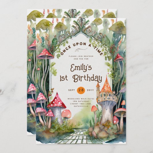 SPROOKJESKERN SPROOKJES BABYSHOWER 1E VERJAARDAG E KAART (Voorkant / Achterkant)
