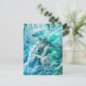 Sprookjeskind en speelse Polar Beren Briefkaart (Staand voorkant)