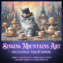 Sprookjeskitten Vintage Theesoiree Decoupage Tissuepapier
