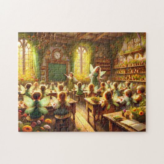 Sprookjesklas Fantasievolle Schoolscène Legpuzzel (Horizontaal)