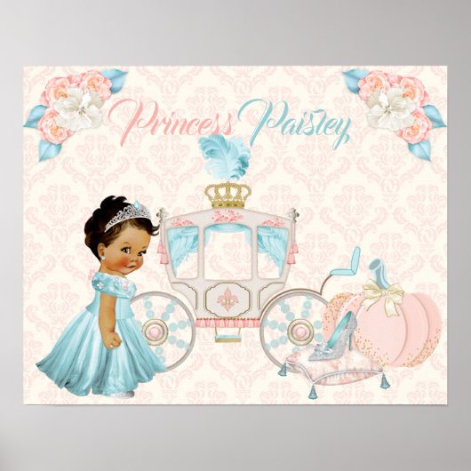 Sprookjeskoets Prinses Persoonlijke Kinderkamer Poster (Voorkant)