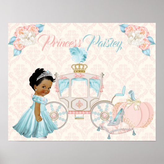 Sprookjeskoets Prinses Persoonlijke Kinderkamer Poster (Voorkant)