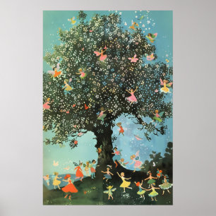 Sprookjeskunstprint Betoverde Bosdans Poster