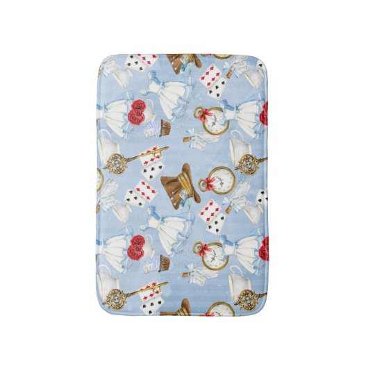 Sprookjesland Alice Pattern Badmat (Voorkant Verticaal)