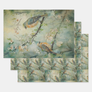 Sprookjesland Lente Bos Vogels No2 Inpakpapier Vel