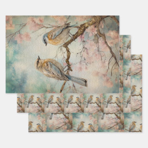 Sprookjesland Lente Bos Vogels No3 Inpakpapier Vel