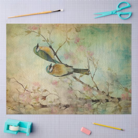 Sprookjesland Lente Bos Vogels No5 Tissuepapier (Craft)