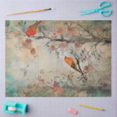 Sprookjesland Lentebos Sinaasappels Vogels Tissuepapier (Craft)