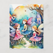 Sprookjesland toverfeeën briefkaart (Voorkant)