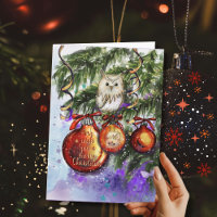 Sprookjeslijke Sneeuwuil Kerst Ornament