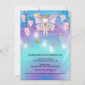 Sprookjesmeisje magische verjaardagslichten vlinde kaart (Voorkant)