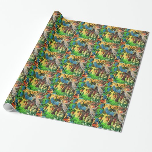sprookjesmensen in het bos cadeaupapier (Uitgerold)