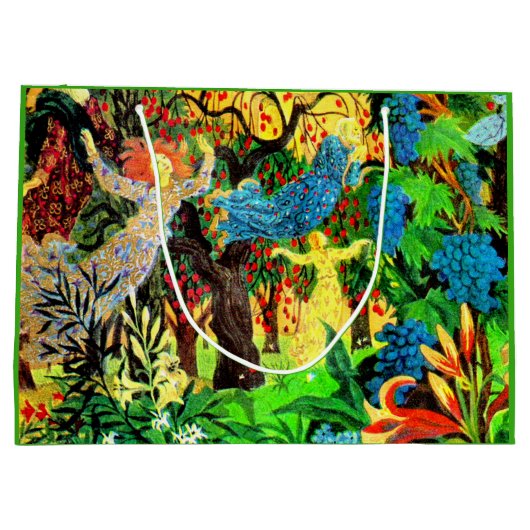 Sprookjesmensen in het bos groot cadeauzakje (Achterkant)