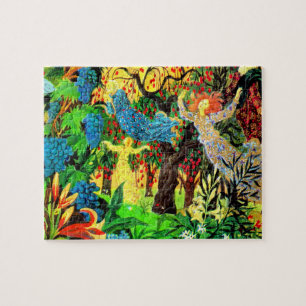 sprookjesmensen in het bos legpuzzel