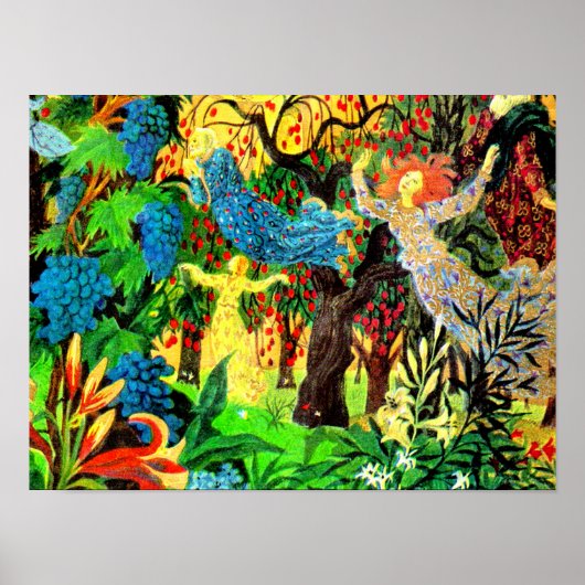 sprookjesmensen in het bos poster (Voorkant)