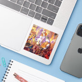 Sprookjesmuziek Sticker (Laptop met iPhone)