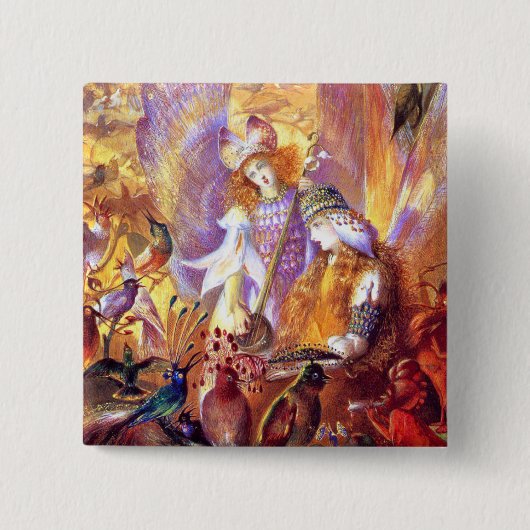 Sprookjesmuziek Vierkante Button 5,1 Cm (Voorkant)