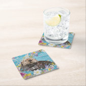 Sprookjesotter in de rivier van de bloemen kartonnen onderzetters (Insitu)