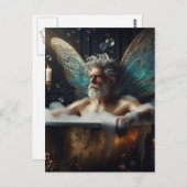 Sprookjesouder in het bubbelbad briefkaart (Voorkant / Achterkant)