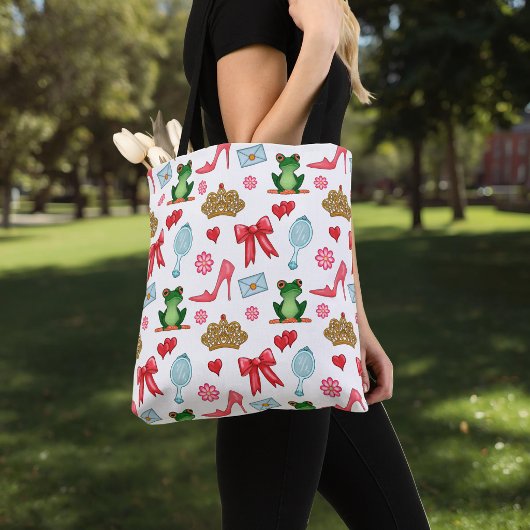 Sprookjespatroon Crossbody Tote Bag