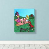Sprookjespicknick Canvas Afdruk (Insitu (Houten vloer))
