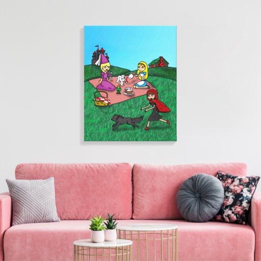 Sprookjespicknick Canvas Afdruk (Insitu (Woonkamer))