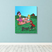 Sprookjespicknick Canvas Afdruk (Insitu (Houten vloer))
