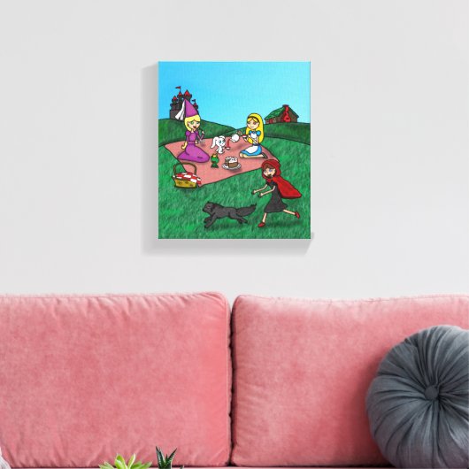 Sprookjespicknick Canvas Afdruk (Insitu (Woonkamer))