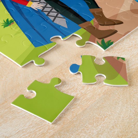 Sprookjesprins en prinses avontuur legpuzzel (Zijkant)