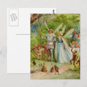 Sprookjesprins en Thumbelina in het magische hout Briefkaart (Voorkant / Achterkant)