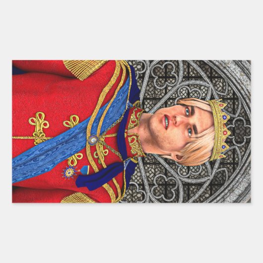 Sprookjesprins Rechthoekige Sticker (Voorkant)