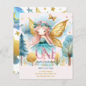 Sprookjesprinses 1e verjaardag EEN Roze Fairycore (Voorkant / Achterkant)