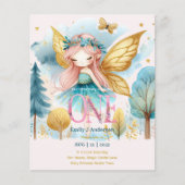 Sprookjesprinses 1e verjaardag EEN Roze Fairycore (Voorkant)