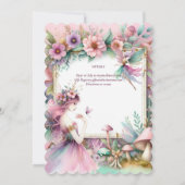 Sprookjesprinses 1e verjaardag of LEFTFTIJDIG Teal Kaart (Achterkant)