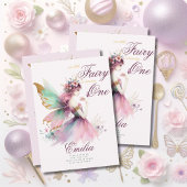 Sprookjesprinses 1e verjaardag of LEFTFTIJDIG Teal Kaart