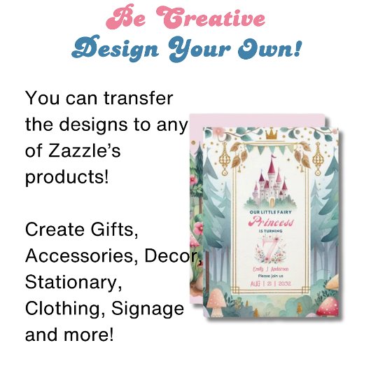 Sprookjesprinses 1e verjaardag Sprookjesachtige fe Kaart