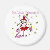 Sprookjesprinses 2e verjaardag magneet (Voorkant)