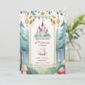 Sprookjesprinses 3e verjaardag Fairytale Fairycore Kaart (Staand voorkant)