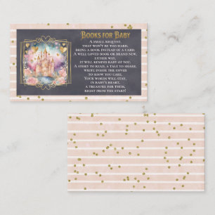 Sprookjesprinses Baby shower boeken voor Baby Informatiekaartje