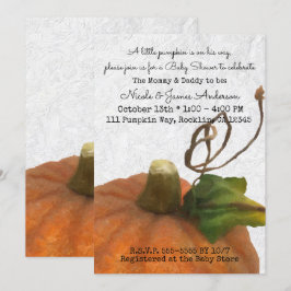 Sprookjesprinses Baby Shower met Oranje Thema Kaart