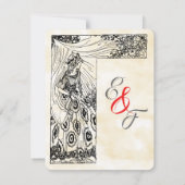 Sprookjesprinses Bruiloft Save The Date Kaart (Achterkant)