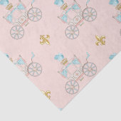 Sprookjesprinses Carriage Blush Goud Aqua Tissuepapier (Detail)